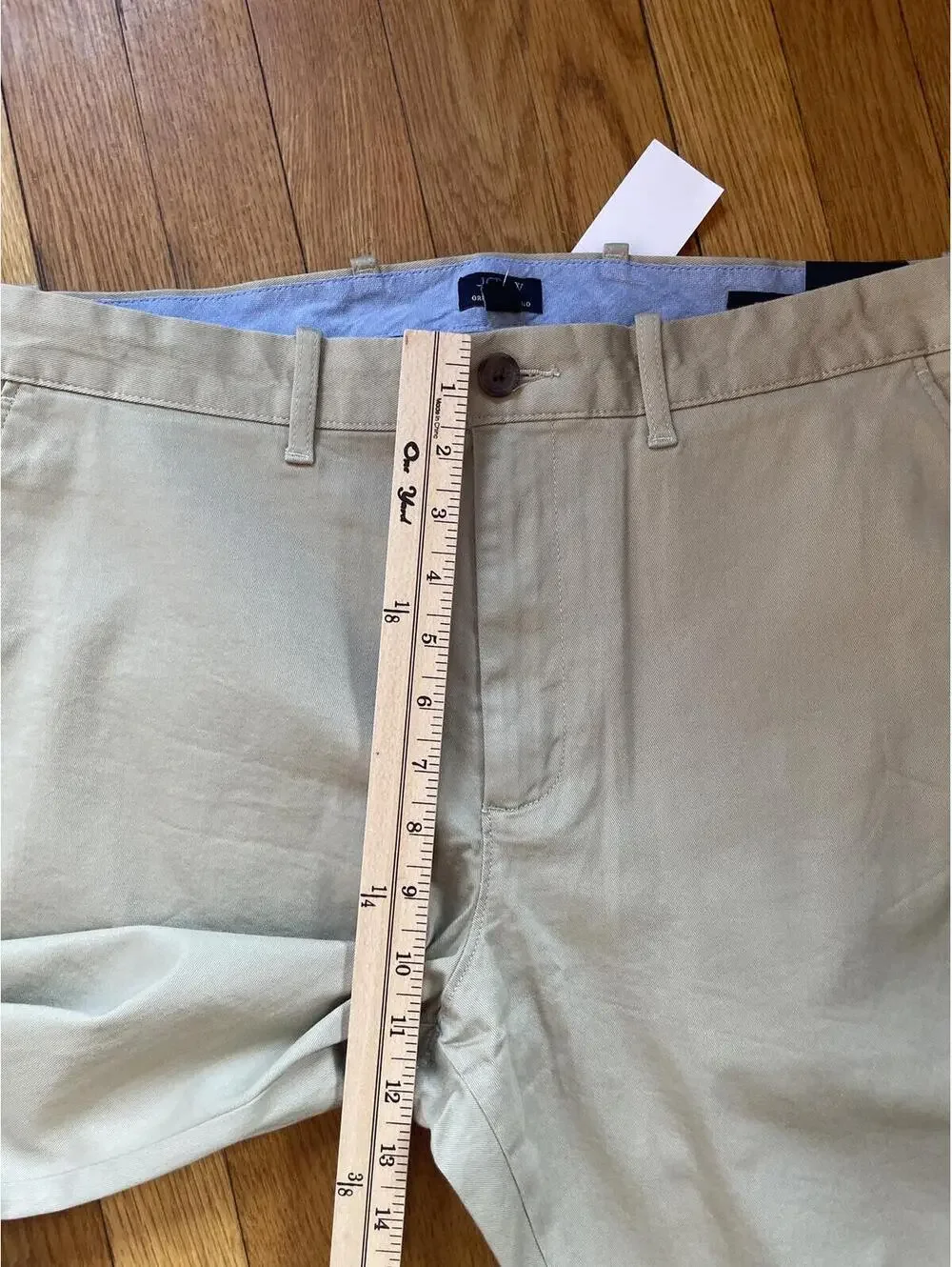 J. Crew Men's Khaki Straight Fit Original Chino 35x32 New With Tags Beige
